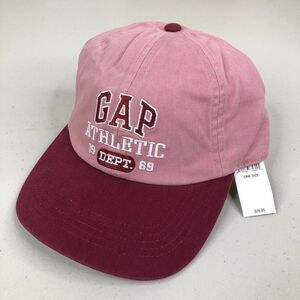 GAP Hat Happy Pink Organic Cotton Twill Athletic Dept Logo Baseball Cap NWT New